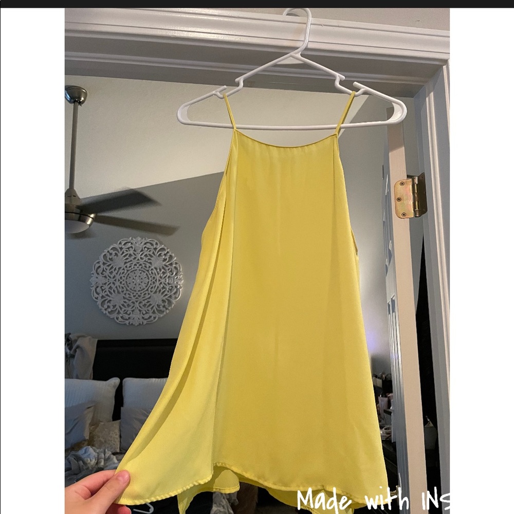 Yellow chiffon tank